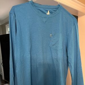 Johnnie-O long sleeve soft tee, blue size Large